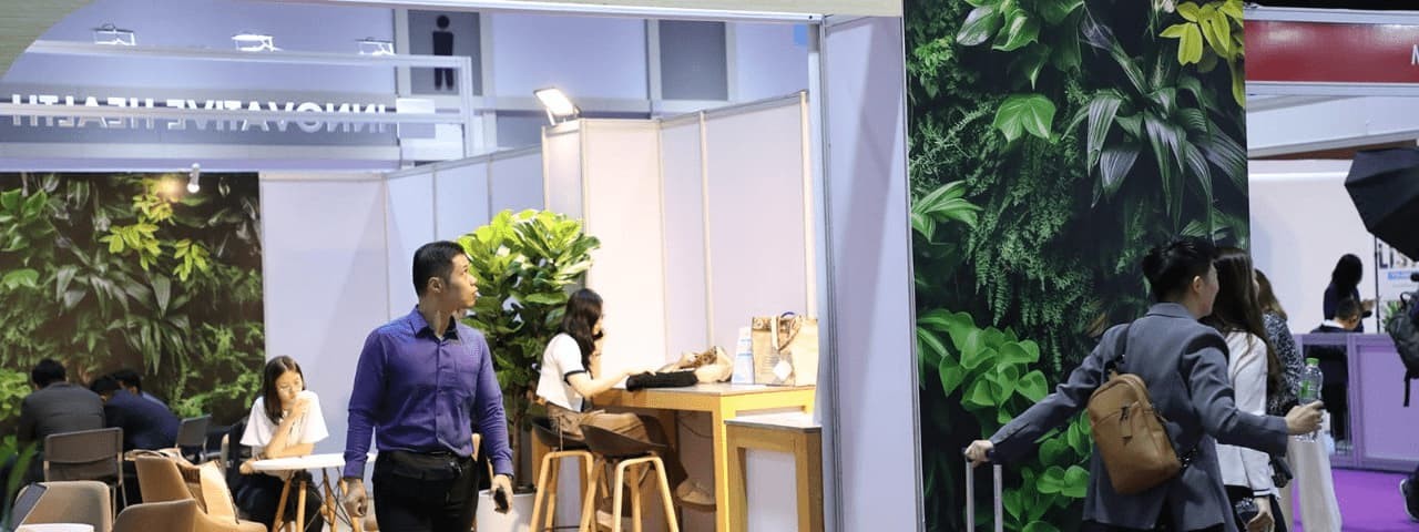 Sustainability stand at Vitafoods Asia