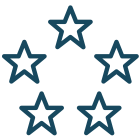 Stars circle icon